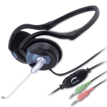 Load image into Gallery viewer, Genius Headphone + Microphone, Foldable rear band headset, HS-300N
