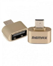 Load image into Gallery viewer, Remax Adapter RA-OTG, USB to OTG, Micro USB, Gold
