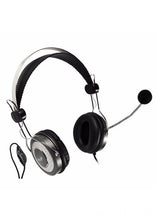 Load image into Gallery viewer, Genius Headset, leather ear pads, mic, HS-M04SU, Silver/Black
