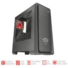 Load image into Gallery viewer, Trust Case GXT 1110 windowed mid-tower ATX PC.
