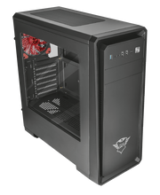 Load image into Gallery viewer, Trust Case GXT 1110 windowed mid-tower ATX PC.
