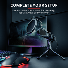 Load image into Gallery viewer, Trust Microphone GXT 232 Mantis with tripod for Streaming,1.5m USB cable
