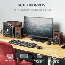 Load image into Gallery viewer, Trust Speaker Set Vigor 2.1 Subwoofer 50W, Brown
