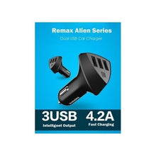 Load image into Gallery viewer, Remax Car Charger,RCC-304 alien, 3USB,Black
